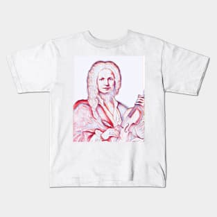 Antonio Vivaldi Portrait | Antonio Vivaldi Artwork | Line Art Kids T-Shirt